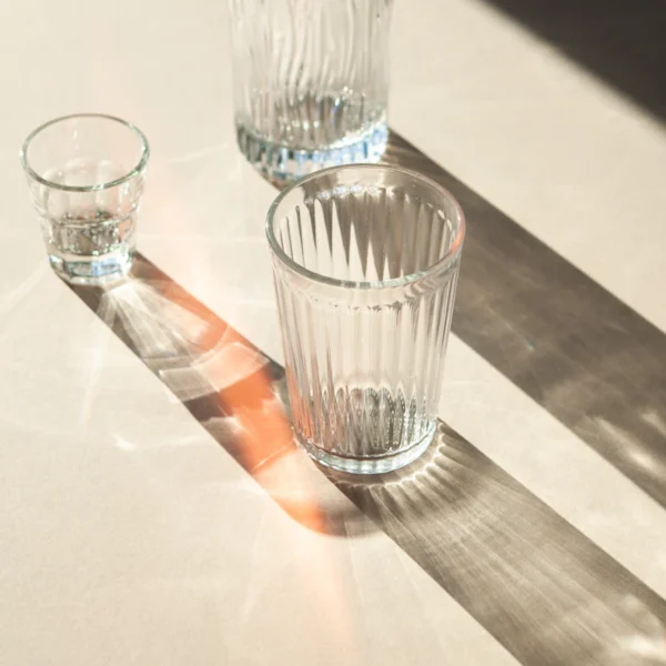 Ribbed Glass Tumbler Set of 6 — Home & Kitchen at Gallen Shop